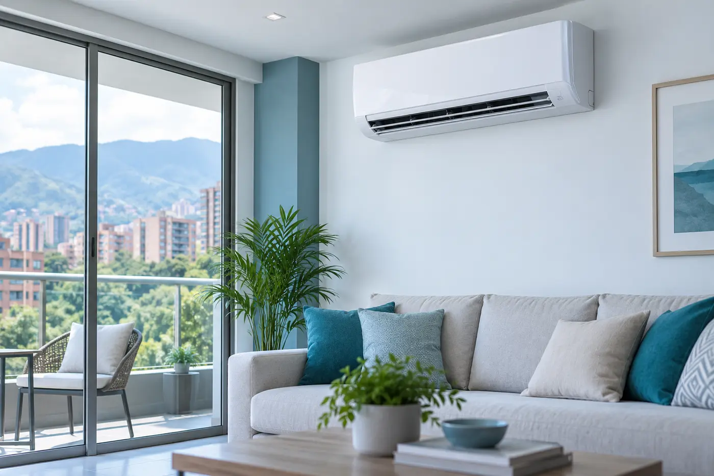 Aire acondicionado tipo split en mantenimiento en Barranquilla